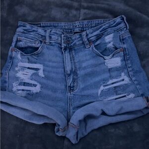 American Eagle Outfitters Distressed Blue Jean Shorts